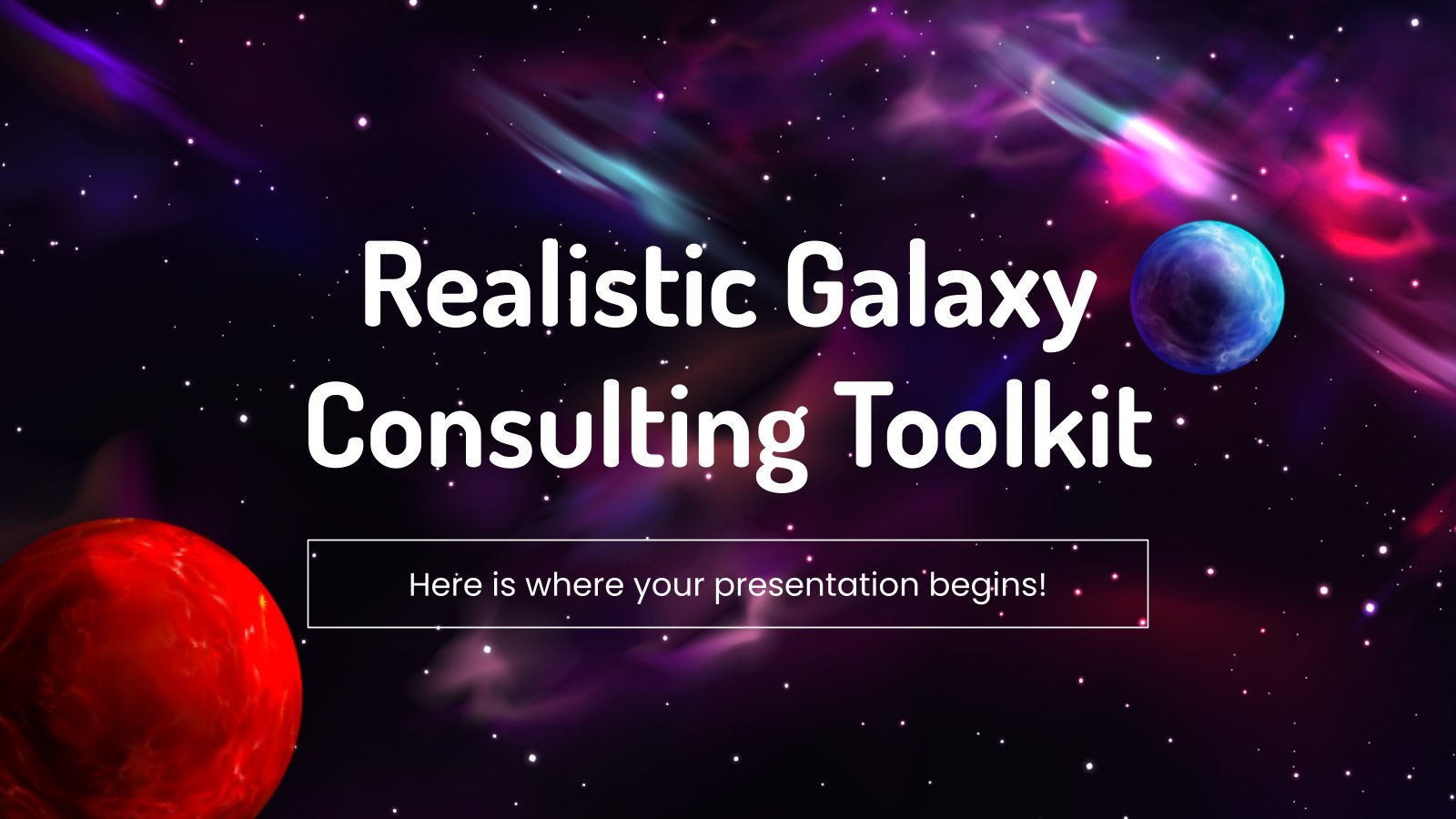 Realistische Galaxie Beratung Toolkit Präsentationsvorlage