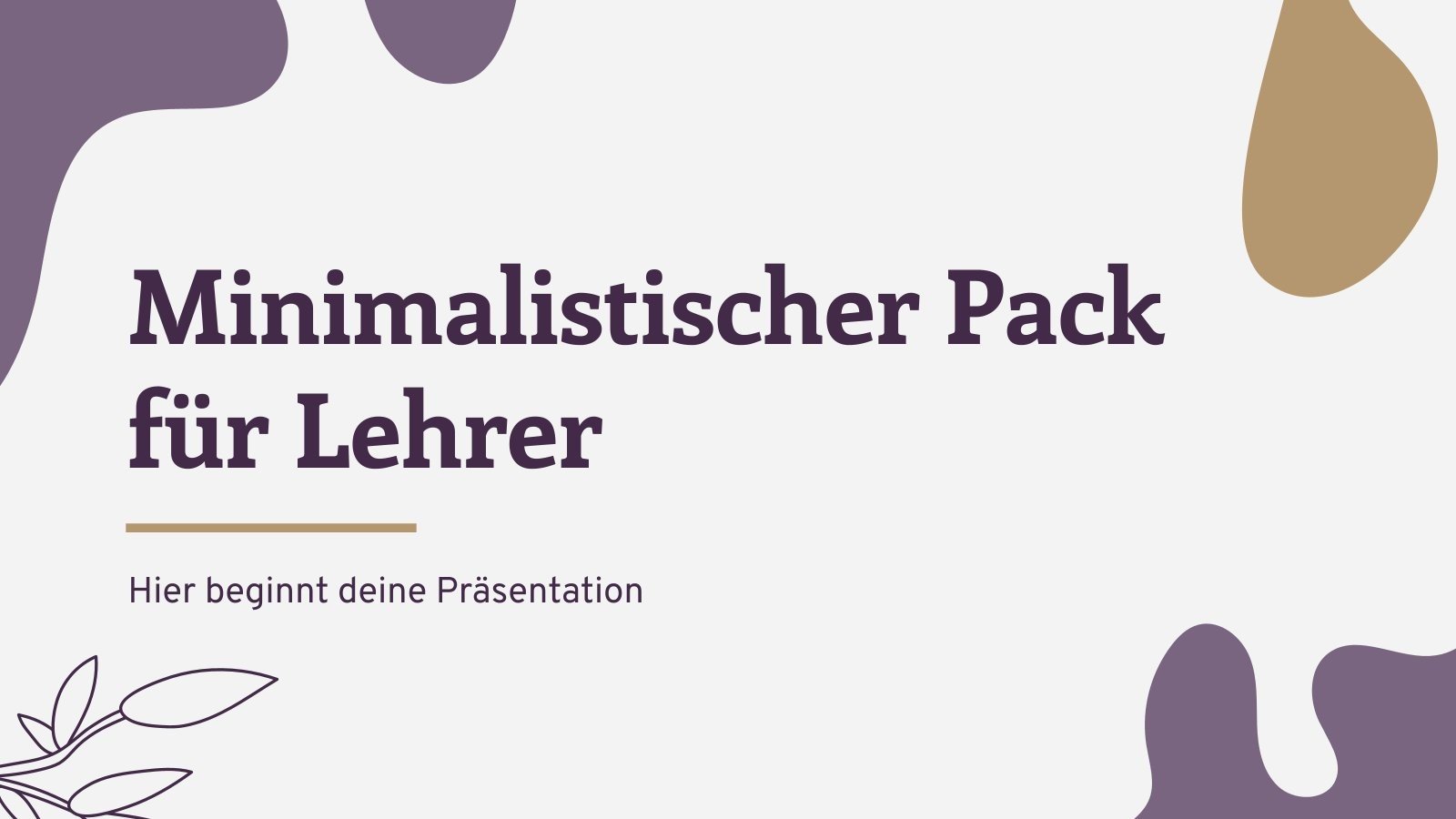 Minimaler Pack für Lehrer Präsentationsvorlage