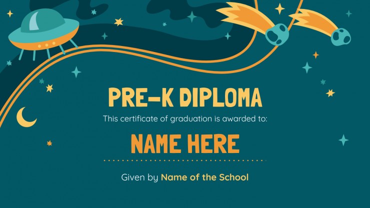 Pre-K Creative Certificates presentation template 