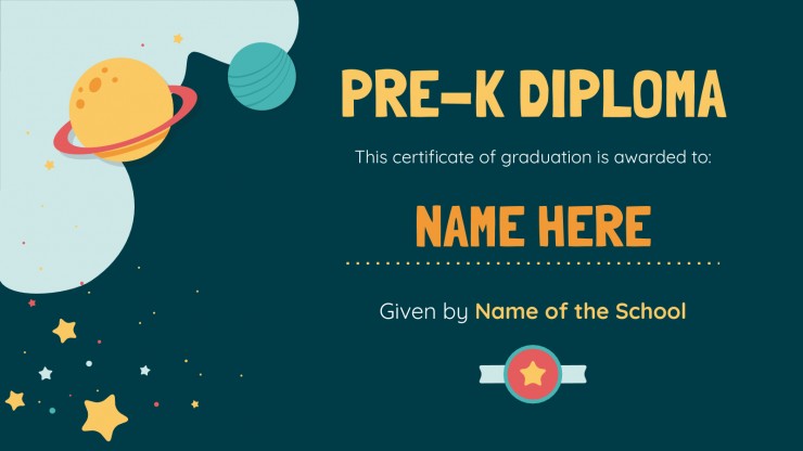 Pre-K Creative Certificates presentation template 