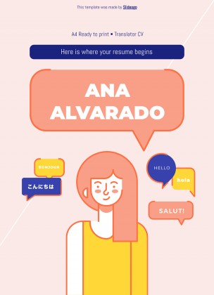 Plantilla de presentación CV para traductores