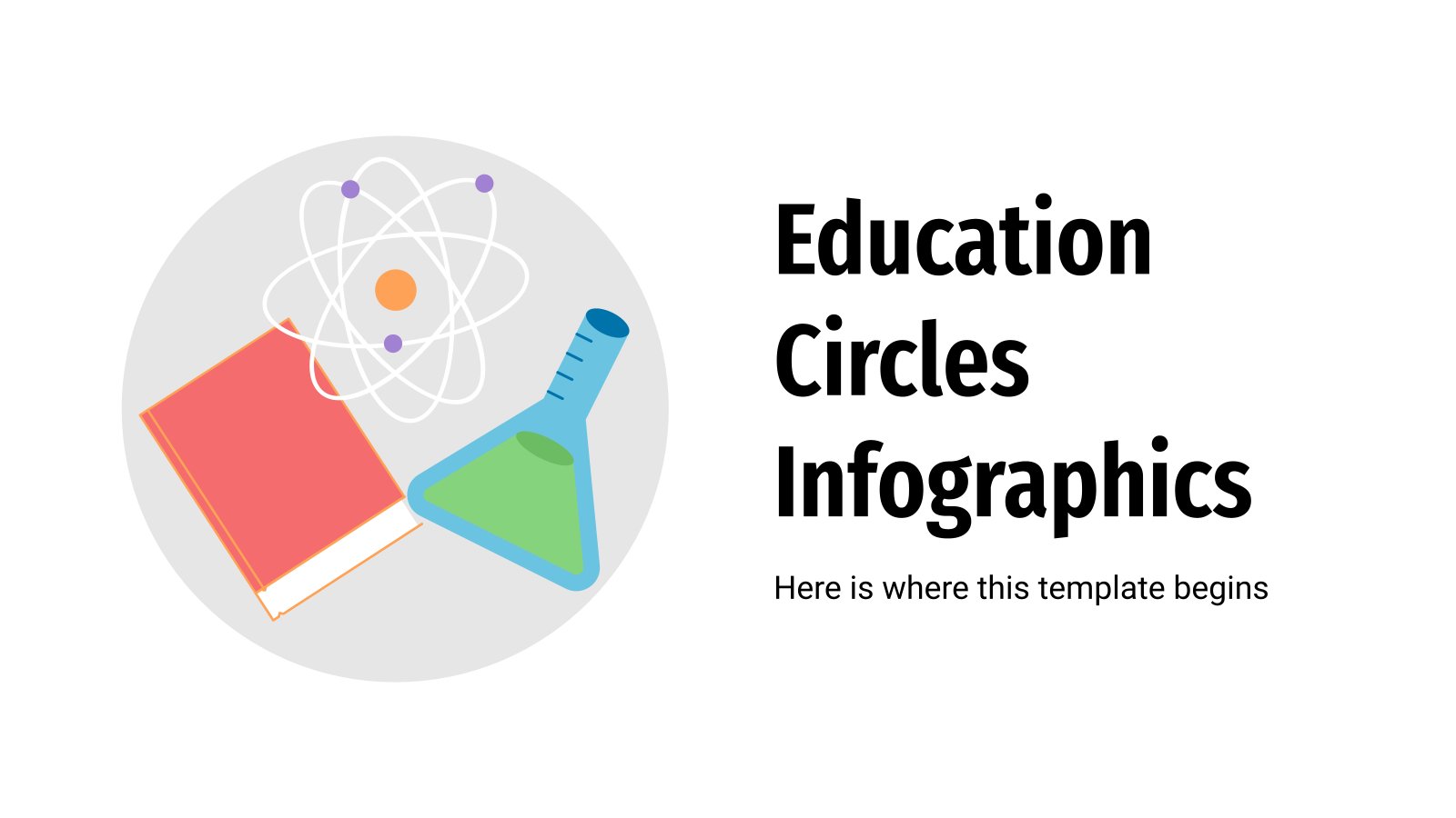 Plantilla de presentación Infografías circulares para educación