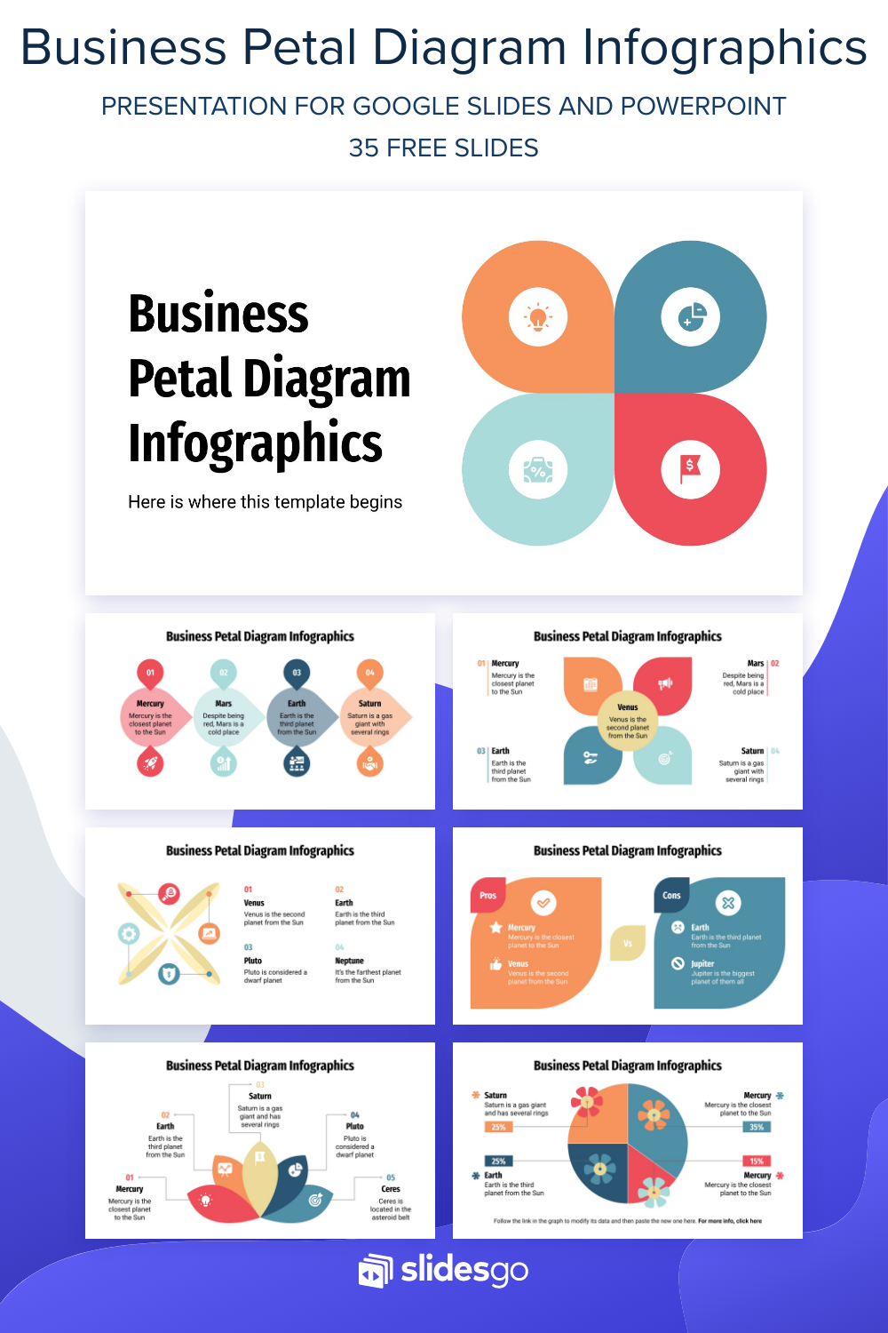 Business Petal Diagram Infographics | Google Slides & PPT