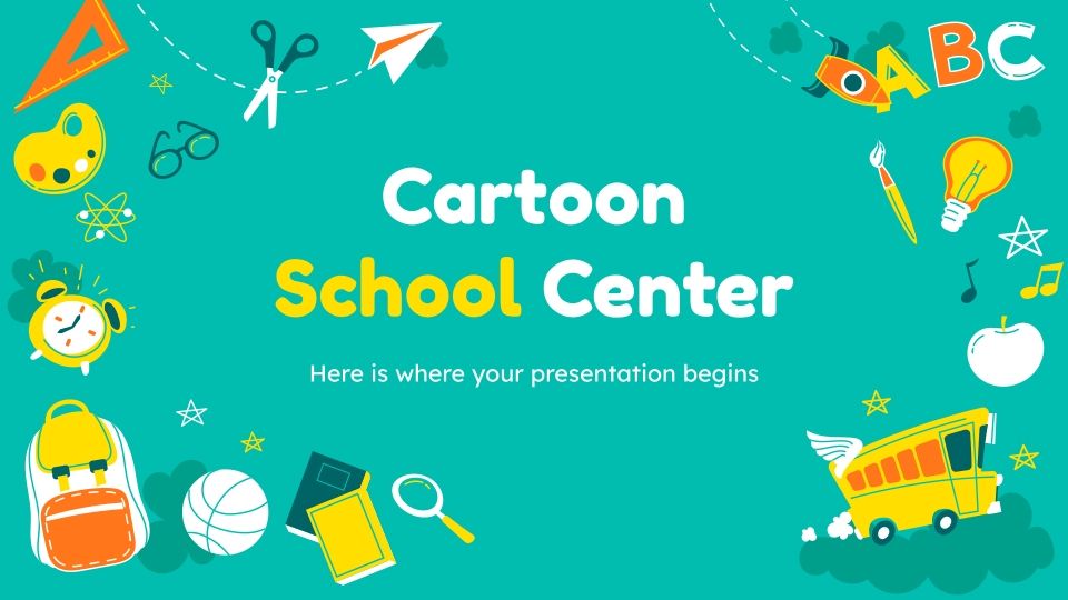Établissement scolaire cartoonesque Modèles de présentation