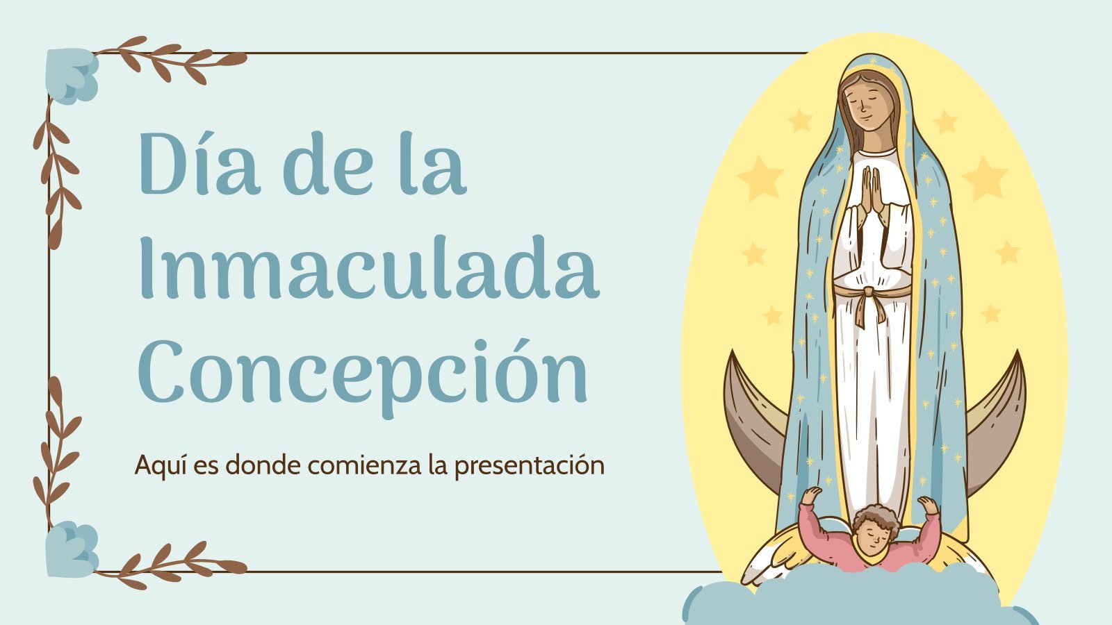 Immaculate Conception Day presentation template 