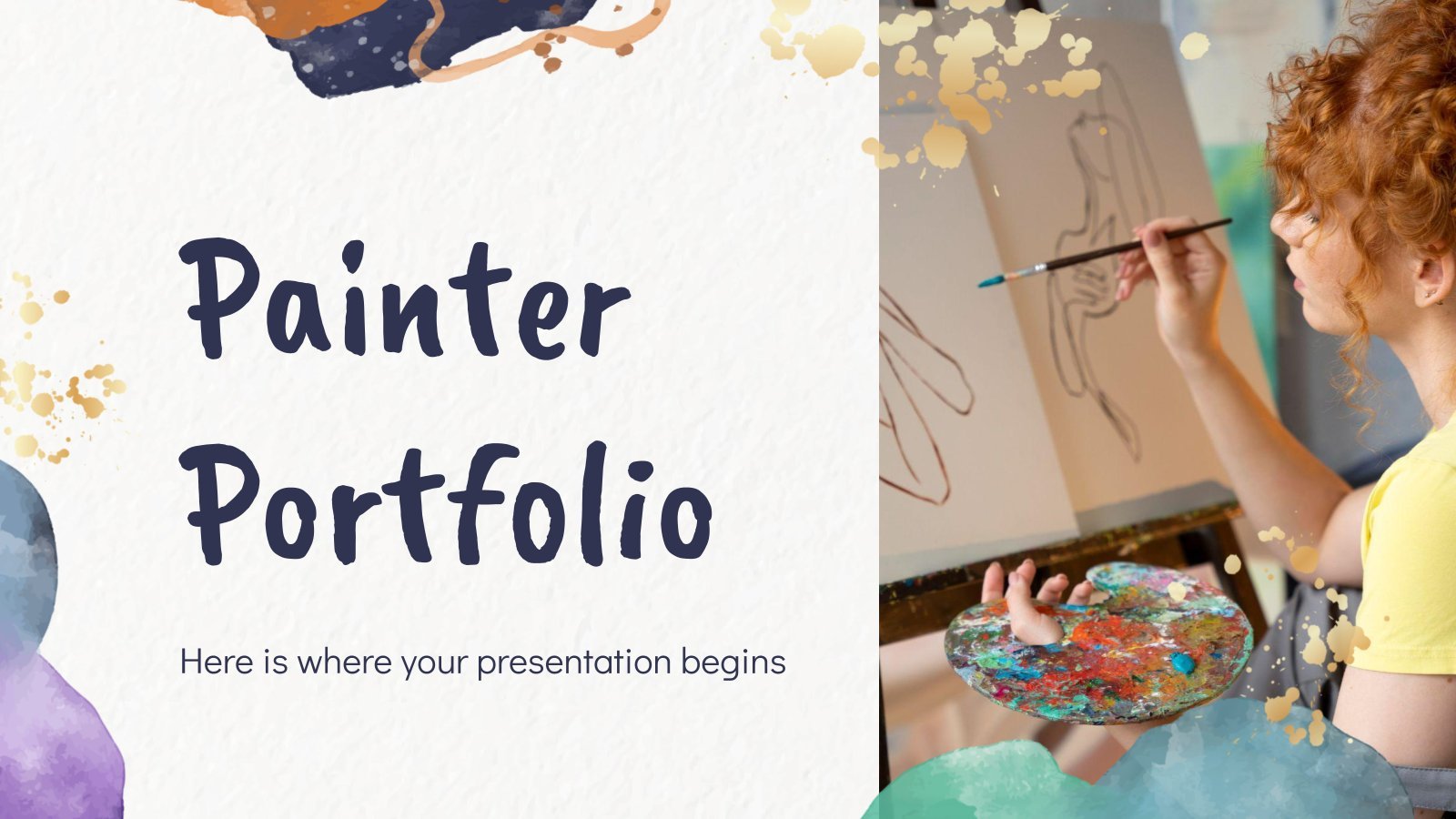 Painter Portfolio presentation template 