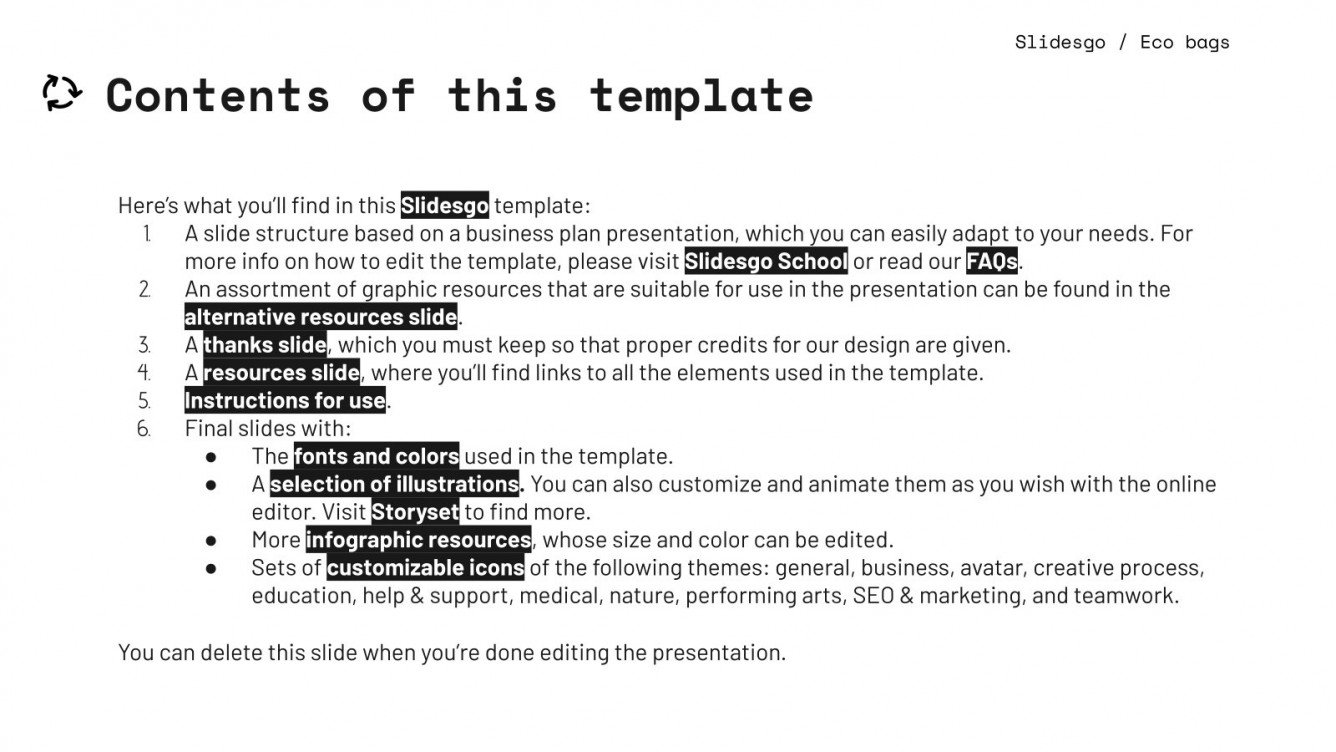 Biodegradable Plastic Bags Business Plan Google Slides PPT