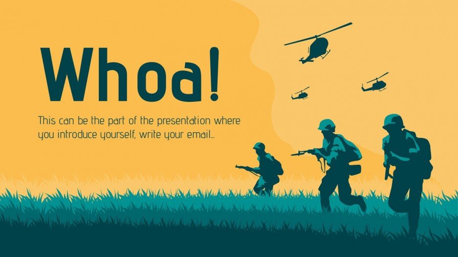 War Background Google Slides theme and PPT template