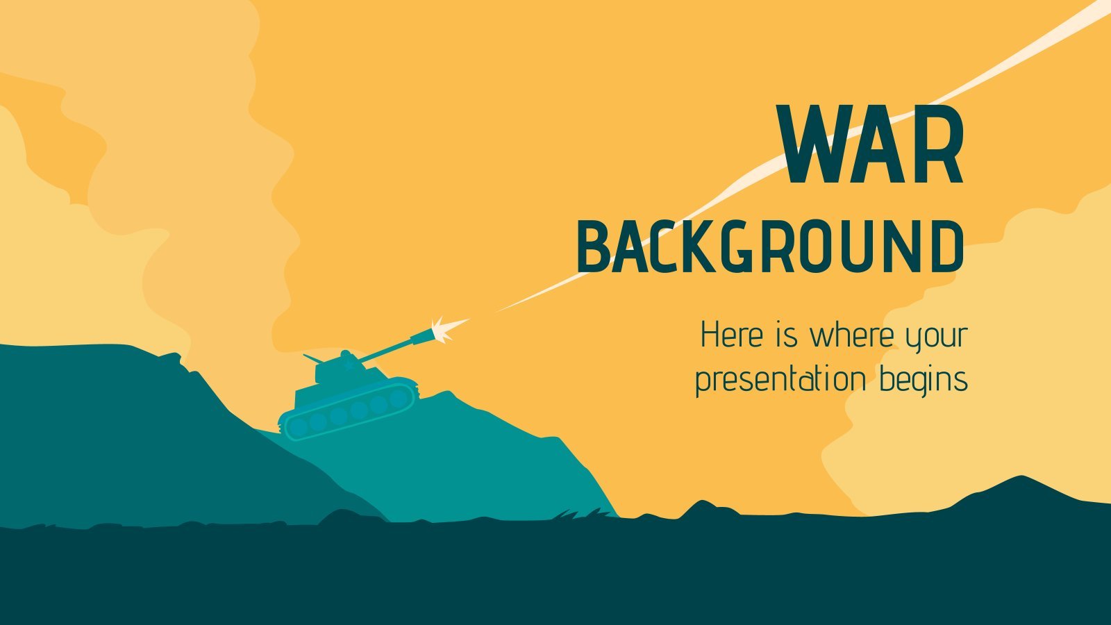 War Background Google Slides theme and PPT template