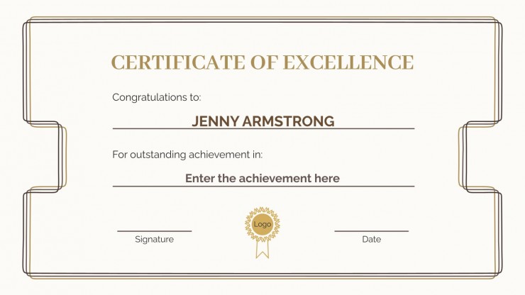 College Achievement Certificates presentation template 