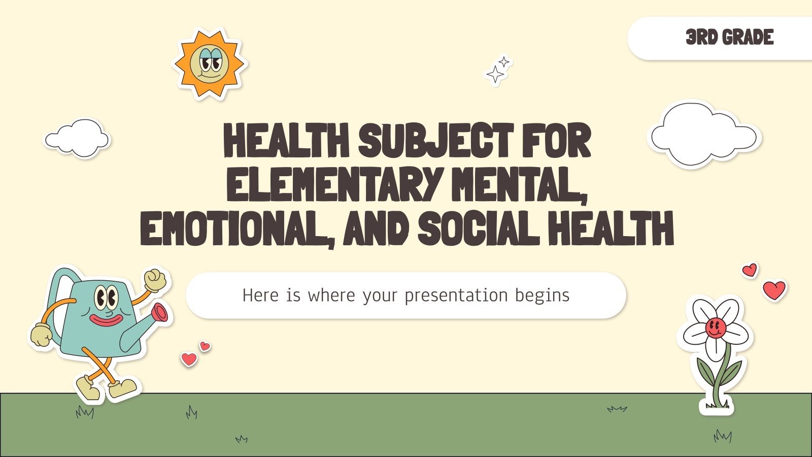 Health Subject for Elementary - 3rd Grade: Mental, Emotional, and Social Health presentation template 