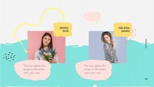 Modelo de apresentação Plano de marketing estilo Memphis