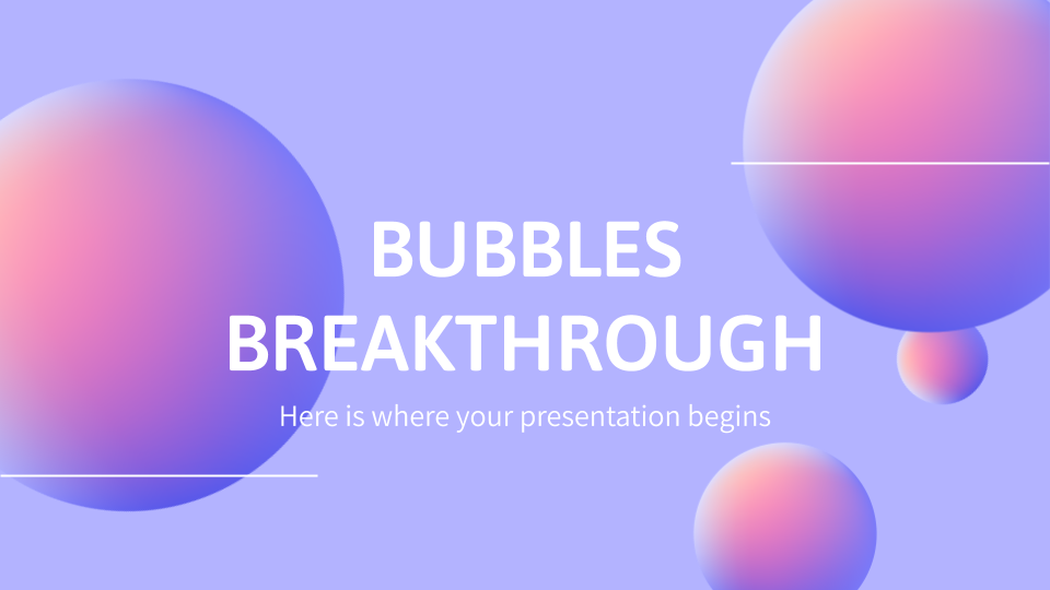 Bubble Breakthrough presentation template 