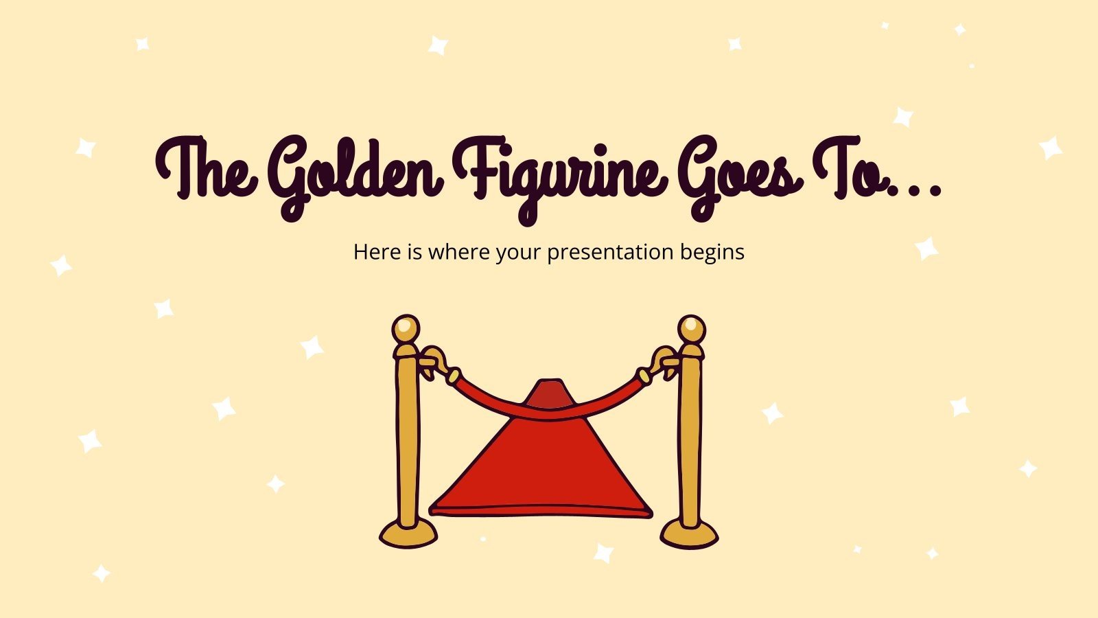 Das goldene Figürchen geht an... Präsentationsvorlage