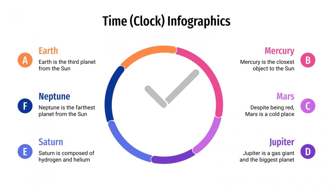 Infographies du temps (horloge) | Pour Google Slides et PPT