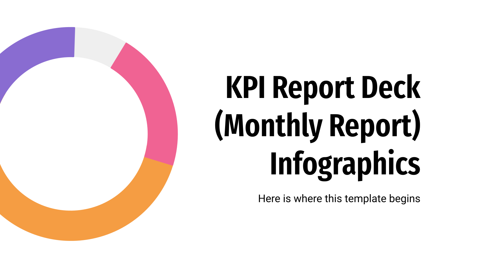 KPI Report Deck Infographics presentation template 