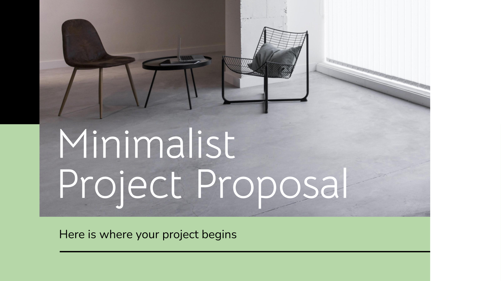 Proposition de projet minimaliste Modèles de présentation