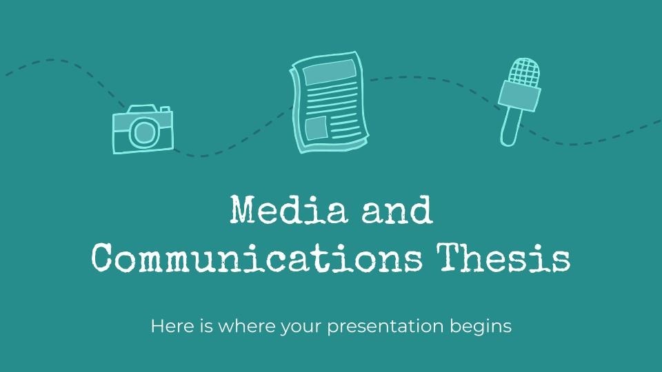 Media and Communications Thesis presentation template 