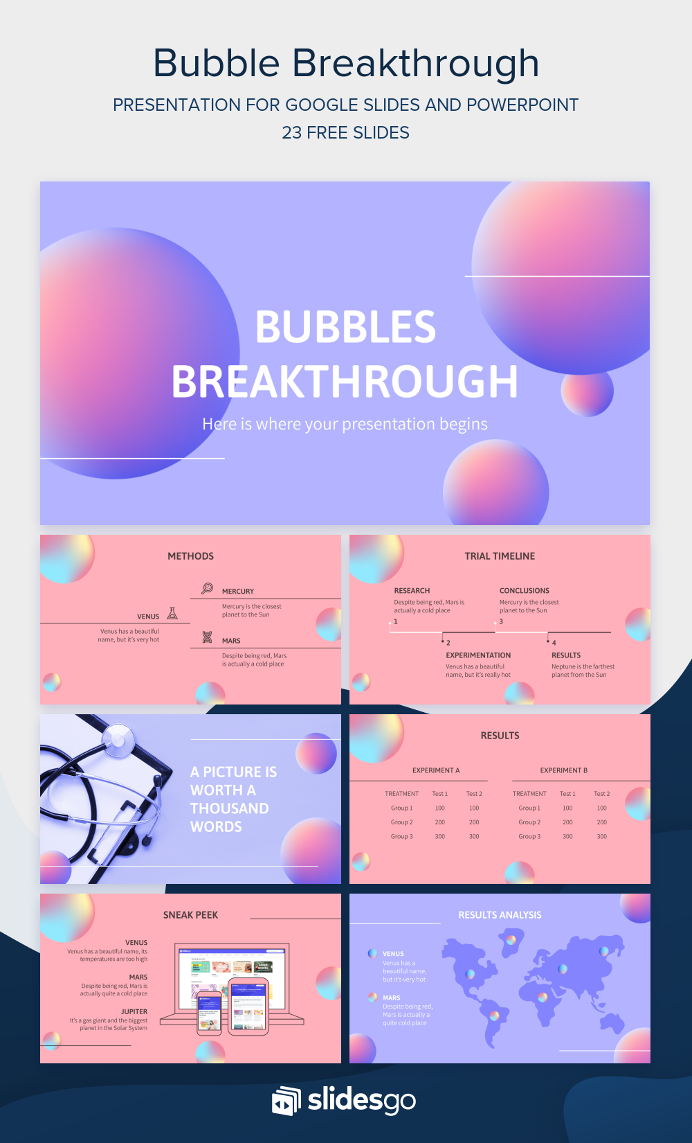 Bubble Breakthrough Google Slides theme & PowerPoint template