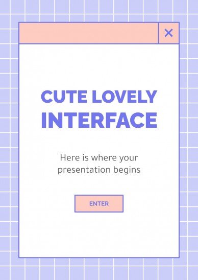 귀엽고 사랑스러운 인터페이스 프레젠테이션 템플릿