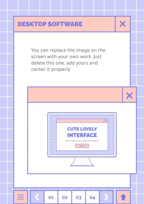 귀엽고 사랑스러운 인터페이스 프레젠테이션 템플릿