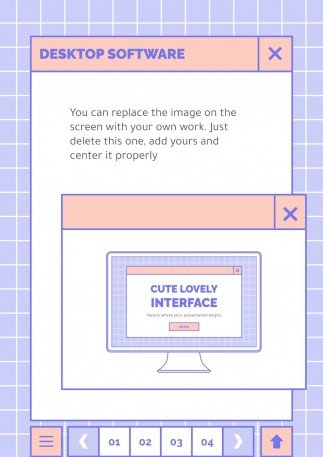 귀엽고 사랑스러운 인터페이스 프레젠테이션 템플릿