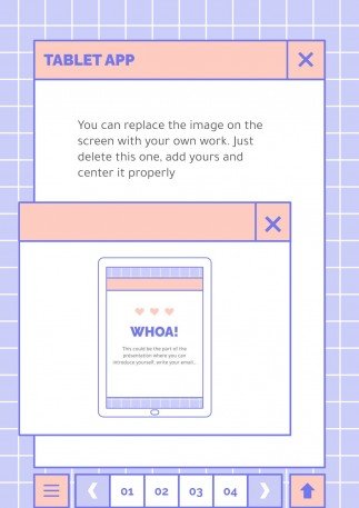 귀엽고 사랑스러운 인터페이스 프레젠테이션 템플릿