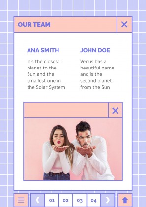 귀엽고 사랑스러운 인터페이스 프레젠테이션 템플릿