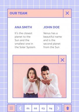 귀엽고 사랑스러운 인터페이스 프레젠테이션 템플릿