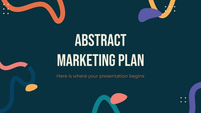 Modelo de apresentação Plano de marketing abstrato