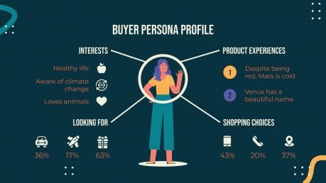 Modelo de apresentação Plano de marketing abstrato