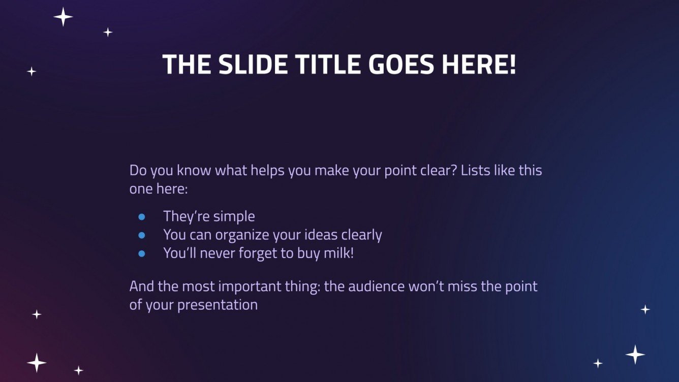 Space Vacation Google Slides theme & PowerPoint template