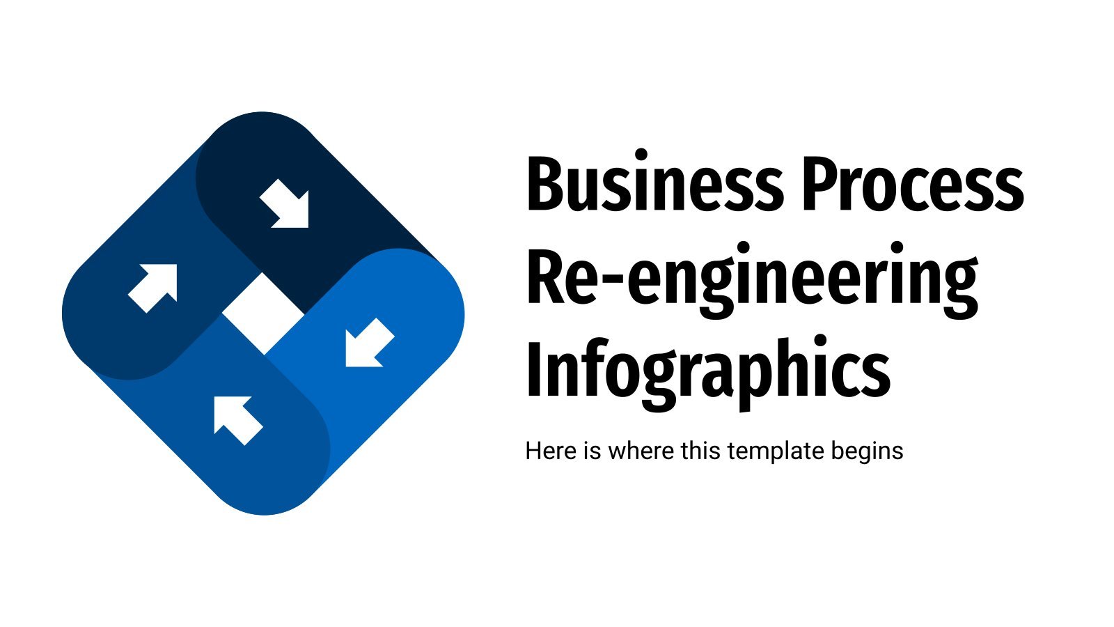 Plantilla de presentación Infografías sobre el proceso de rediseño empresarial