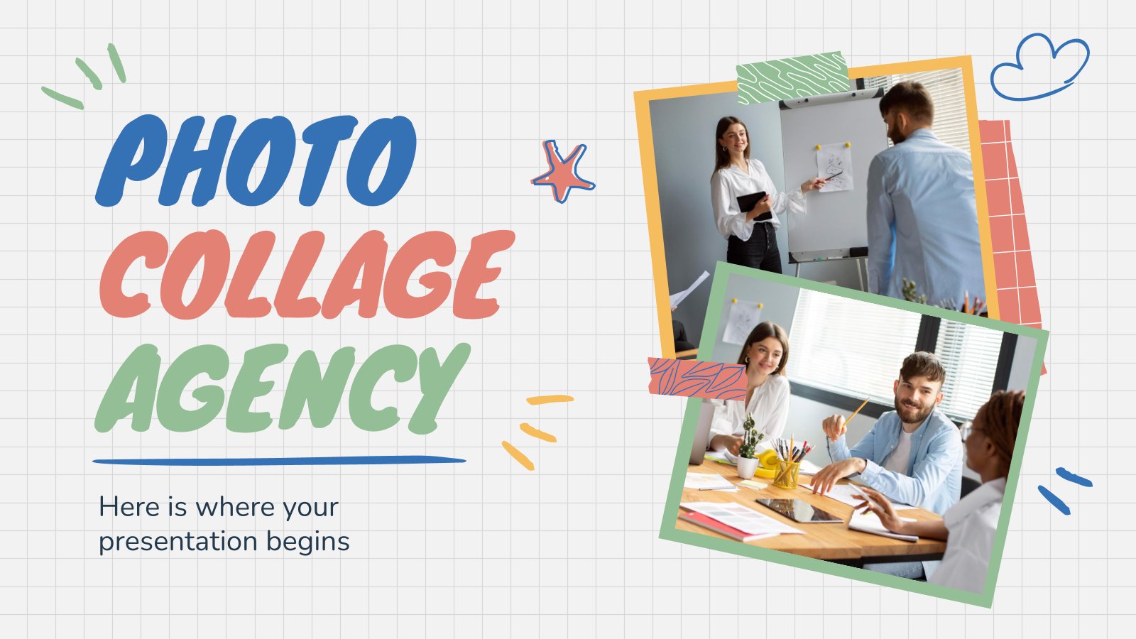 Photo Collage Agency presentation template 