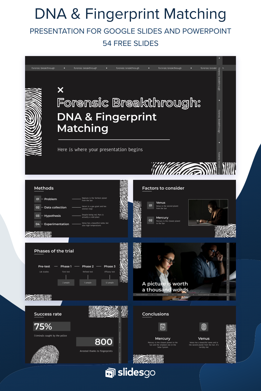DNA & Fingerprint Matching | Google Slides & PowerPoint