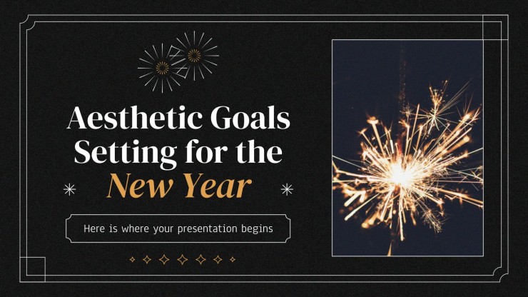 Aesthetic Goals Setting for the New Year presentation template 