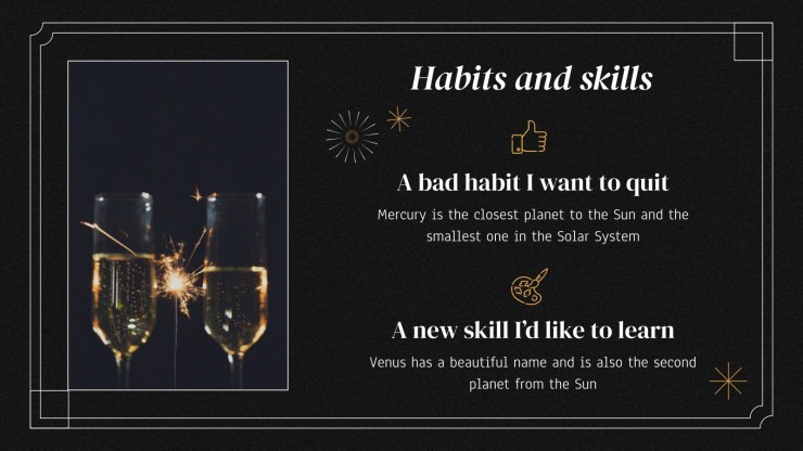 Aesthetic Goals Setting for the New Year presentation template 