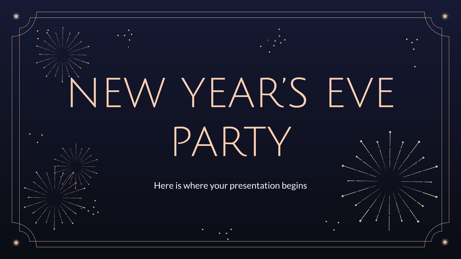 New Year's Eve Party presentation template 