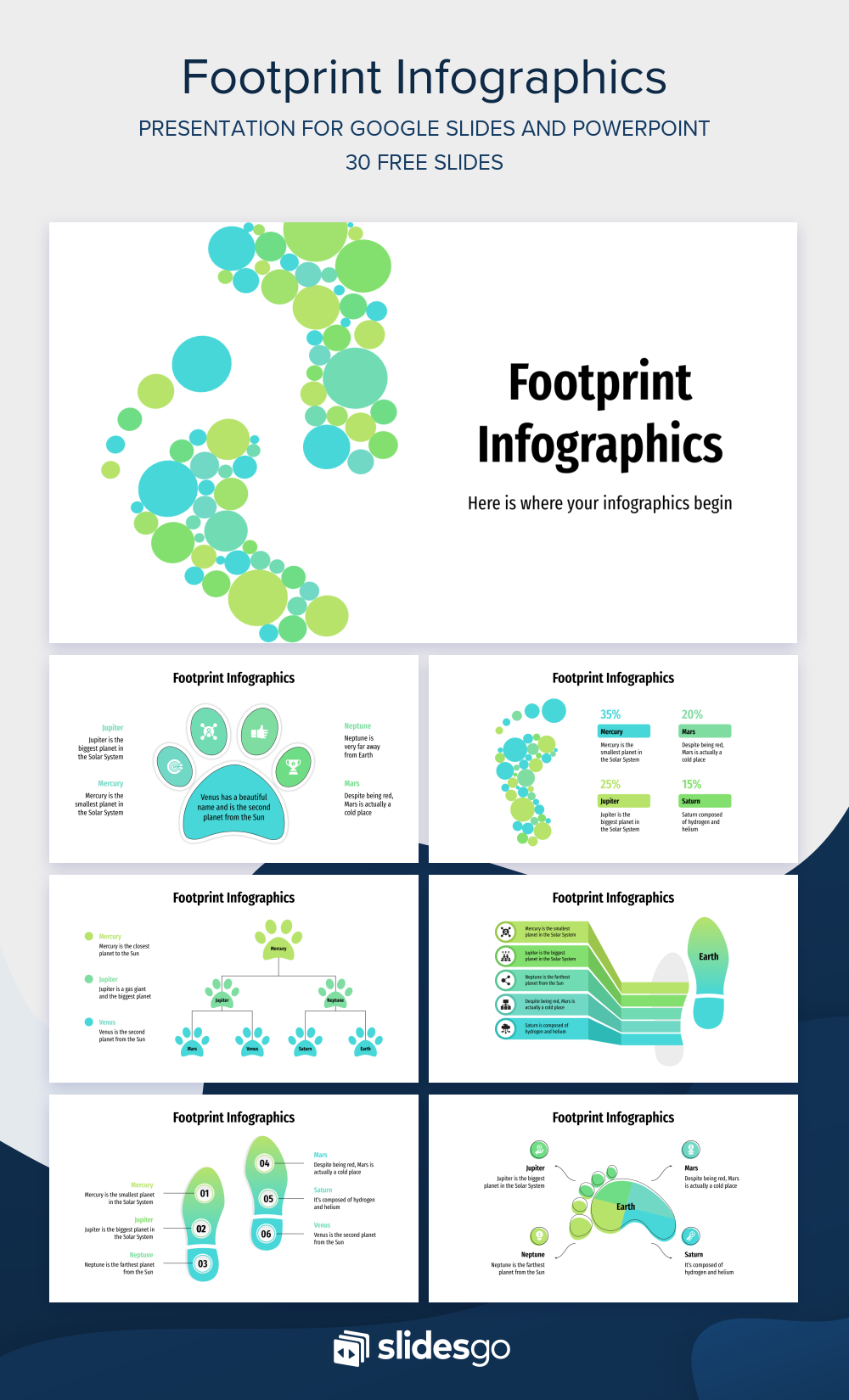 Footprint Infographics for Google Slides & PowerPoint