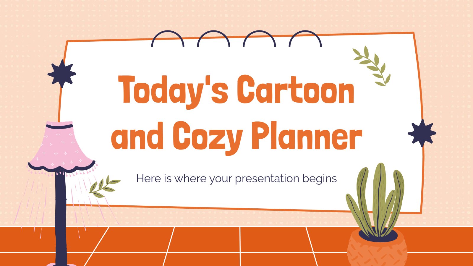 Today's Cartoon and Cozy Planner presentation template 