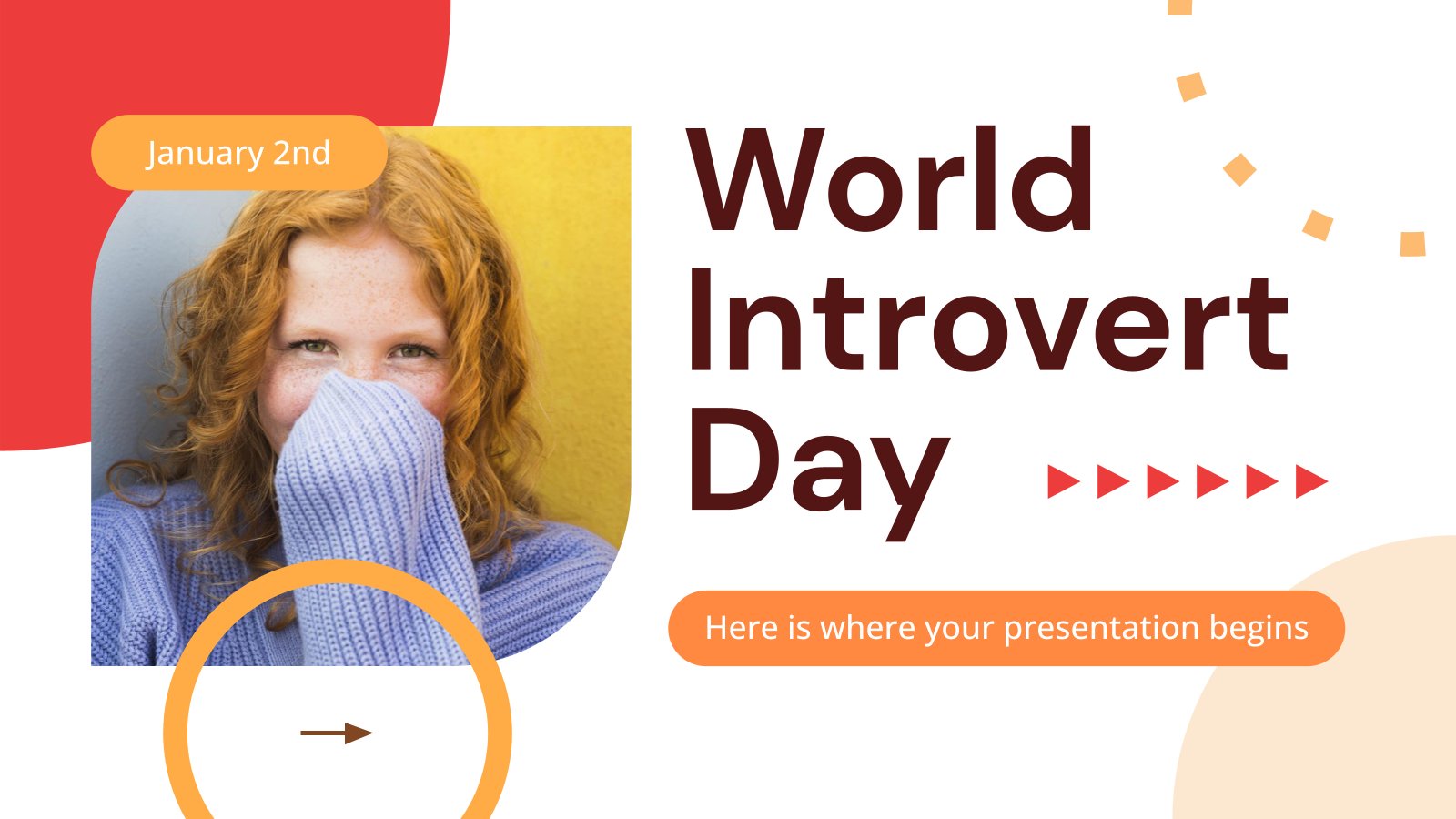 World Introvert Day presentation template 