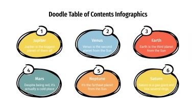 Plantilla de presentación Índices con doodles