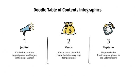 Plantilla de presentación Índices con doodles