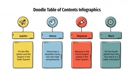 Plantilla de presentación Índices con doodles