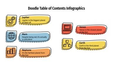 Plantilla de presentación Índices con doodles