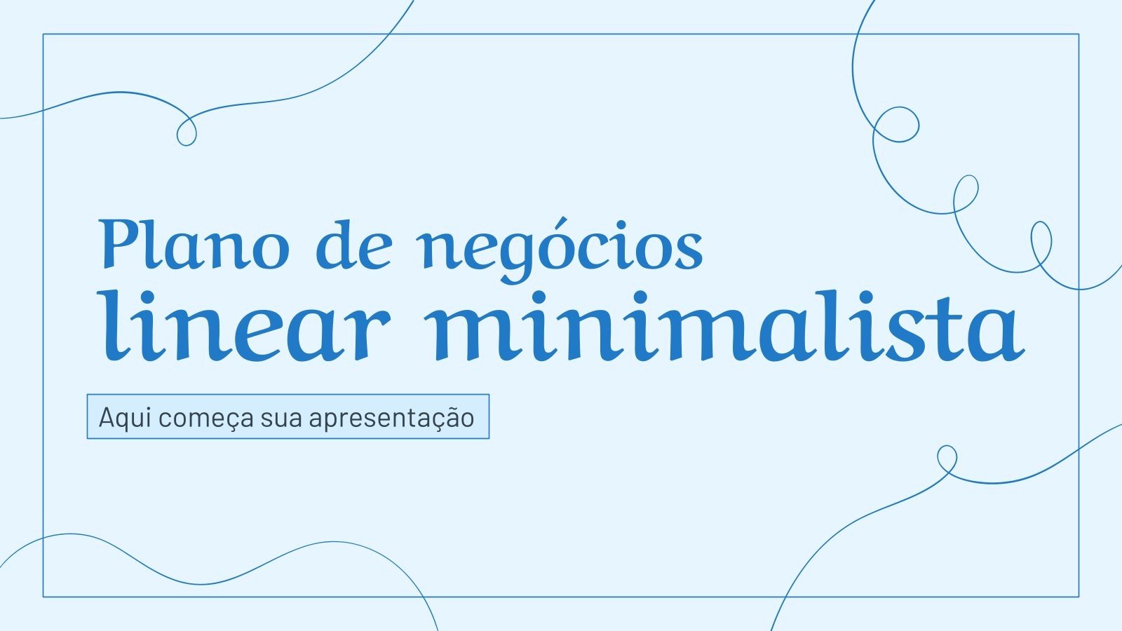 Modelo de apresentação Plano de negócios linear minimalista