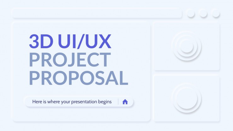 3D UI/UX Project Proposal presentation template 