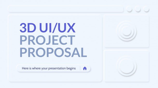 Plantilla de presentación Propuesta de proyecto de UI/UX 3D