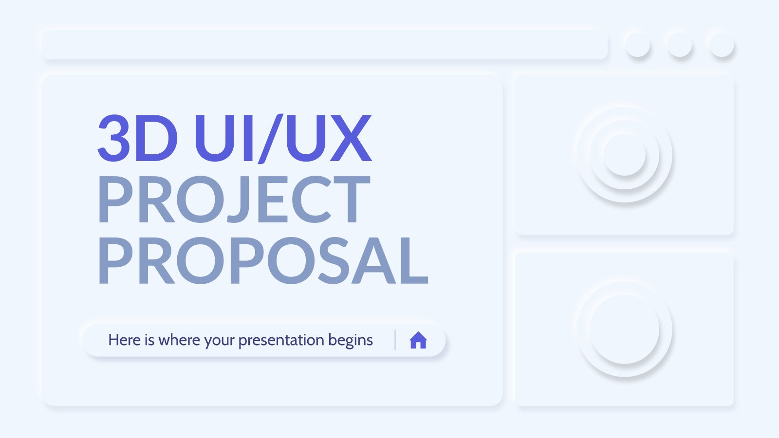 3D UI/UX Project Proposal presentation template 