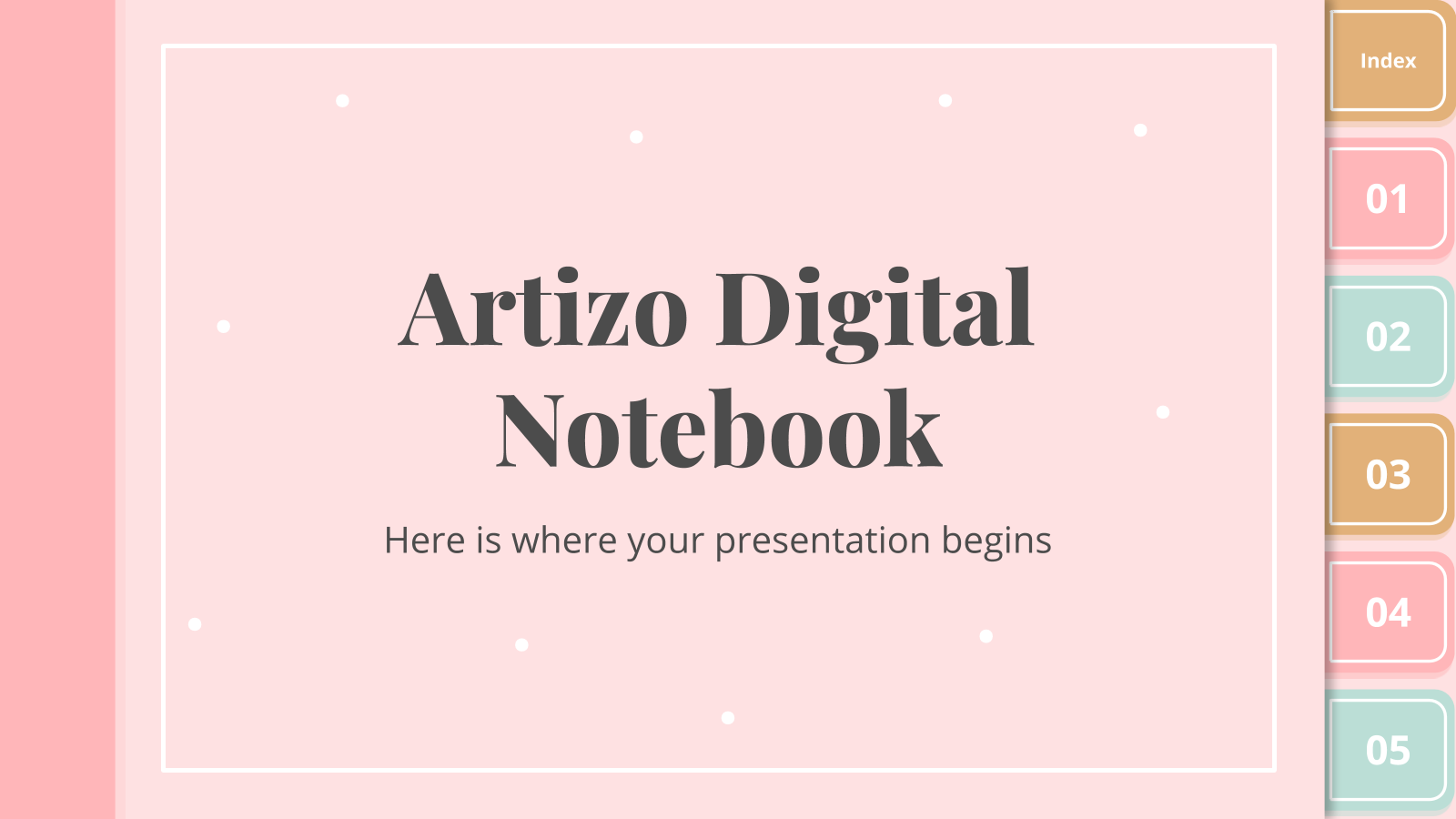 Modelo de apresentação Caderno digital Artizo